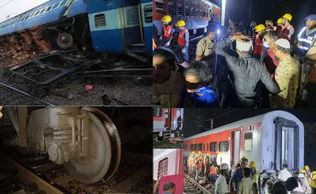 Maharashtra Train Accident : మహారాష్ట్రలో రైలు ప్రమాదం.. పల్టీ కొట్టిన బోగీలు..