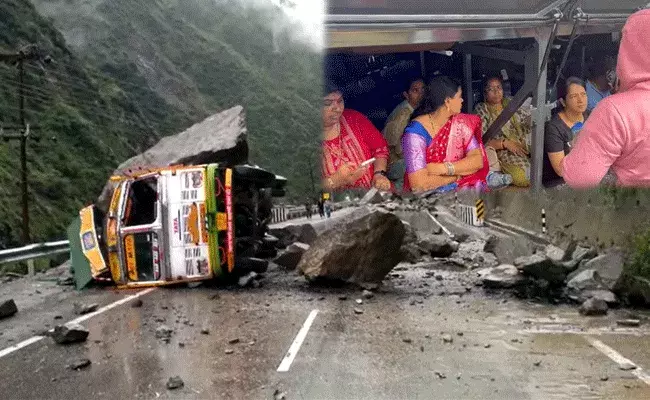 Visaka GVMC Corporators : కొండచరియల్లో చిక్కుకున్న విశాఖ జీవీఎంసీ కార్పొరేటర్లు..
