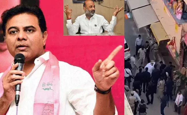KTR : ఢిల్లీ చెప్పులు మోసే గుజరాతీ గులాము : కేటీఆర్ KTR : ఢిల్లీ చెప్పులు మోసే గుజరాతీ గులాము : కేటీఆర్