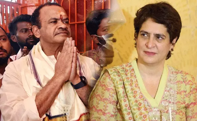 Priyanka Gandhi : ప్రియాంకా గాంధీతో కోమటిరెడ్డి వెంకట్‌రెడ్డి భేటి.. 40  నిమిషాలపైనే చర్చ..