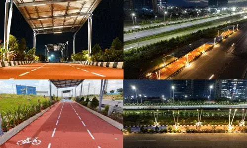 Solar Roof Cycle Track : సోలార్ రూఫ్ సైకిల్ ట్రాక్కు కేటీఆర్ శంకుస్థాపన.. Solar Roof Cycle Track : సోలార్ రూఫ్ సైకిల్ ట్రాక్కు కేటీఆర్ శంకుస్థాపన..