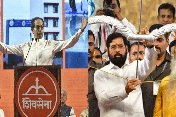 Shiva Sena : శివసేన విల్లు-బాణం గుర్తును స్తంభింపజేసిన ఎలక్షన్ కమిషన్..