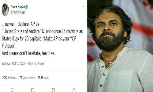 Pawan Kalyan Tweets : వైసీపీ సర్కార్పై పవన్ కల్యాణ్ సెటైరికల్ ట్వీట్లు.. Pawan Kalyan Tweets : వైసీపీ సర్కార్పై పవన్ కల్యాణ్ సెటైరికల్ ట్వీట్లు..
