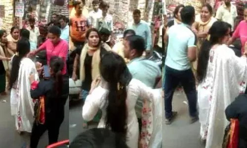 Viral Video: ప్రియురాలితో షాపింగ్.. భార్య చేతిలో చెప్పుదెబ్బలు..