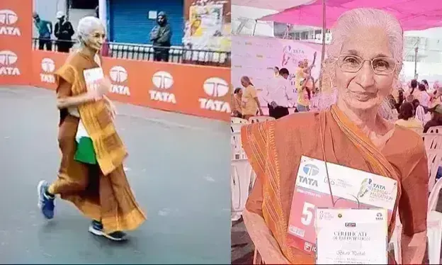 Mumbai Marathon: బంగారు బామ్మ... Mumbai Marathon: బంగారు బామ్మ...