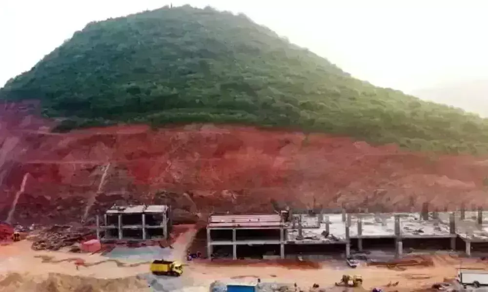 Vizag-Rushikonda: శరవేగంగా రిషికొండ నిర్మాణ పనులు