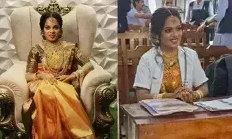 Kerala: పెళ్లి దుస్తుల్లో పరీక్ష రాసి.. Kerala: పెళ్లి దుస్తుల్లో పరీక్ష రాసి..