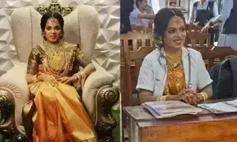 Kerala: పెళ్లి దుస్తుల్లో పరీక్ష రాసి..