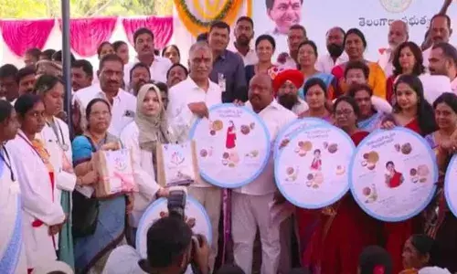 TS : ఆరోగ్య మహిళా పథకాన్ని ప్రారంభించిన మంత్రి హరీశ్రావు TS : ఆరోగ్య మహిళా పథకాన్ని ప్రారంభించిన మంత్రి హరీశ్రావు