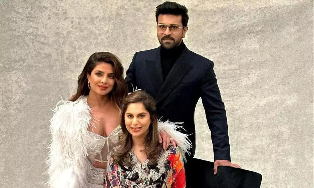 RRR In Oscar Race: దేశీగర్ల్ తో చెర్రీ... RRR In Oscar Race: దేశీగర్ల్ తో చెర్రీ...