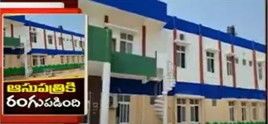 వైసీపీ రంగుల పిచ్చి.. ప్రభుత్వ భవనాలకు పార్టీ రంగు