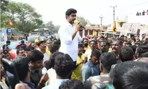 Nara Lokesh : నేడు ఆదోనీలో యువగళం పాదయాత్ర