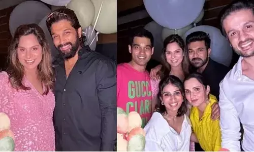 ఉపాసన బేబీ షవర్లో అల్లు అర్జున్.. ఉపాసన బేబీ షవర్లో అల్లు అర్జున్..