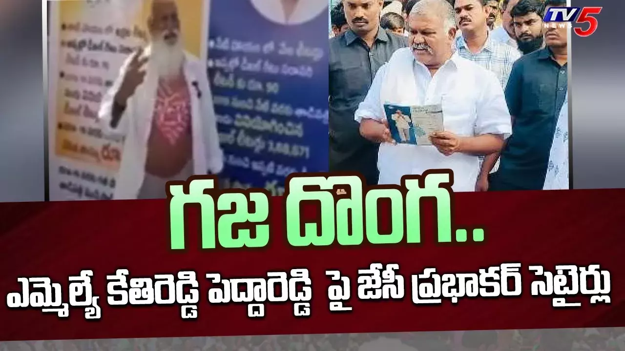 తాడిపత్రి ప్రజల సంపదను దోచుకున్న గజదొంగ పెద్దారెడ్డి: జేసీ తాడిపత్రి ప్రజల సంపదను దోచుకున్న గజదొంగ పెద్దారెడ్డి: జేసీ