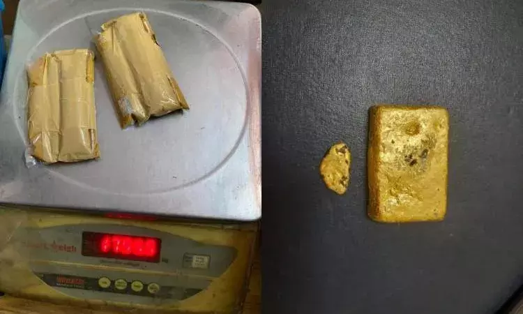 Crime: సానిటరీ ప్యాడ్లో కిలోన్నర బంగారం Crime: సానిటరీ ప్యాడ్లో కిలోన్నర బంగారం