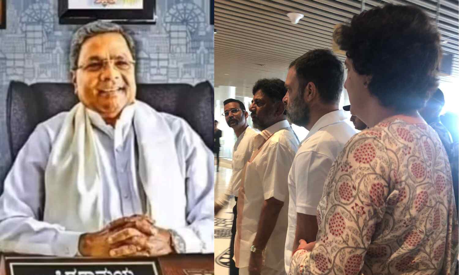 Rahul Gandhi and Priyanka Gandhi at Bangalore Airport Rahul Gandhi and Priyanka Gandhi at Bangalore Airport