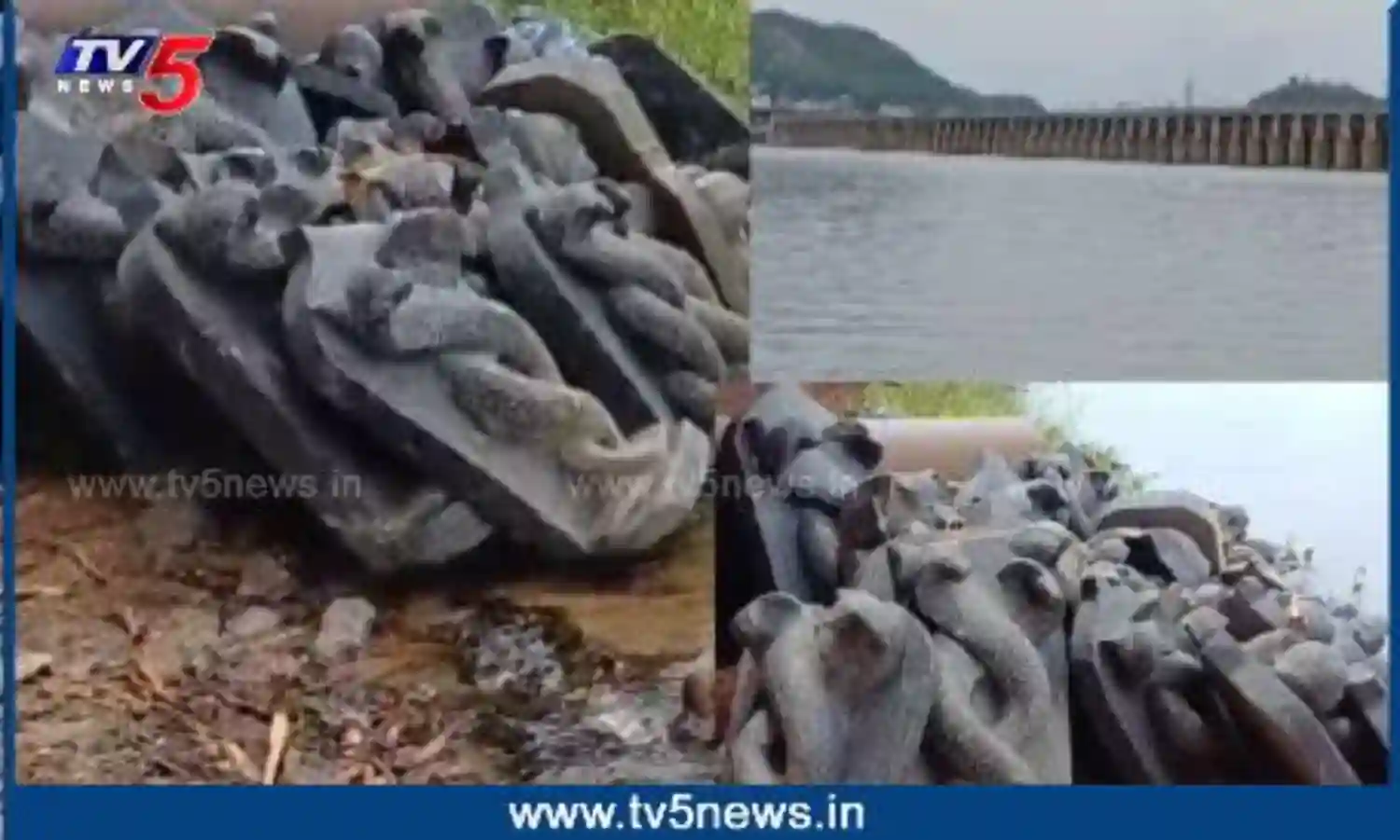 Guntur: కృష్ణా నదిలో బయటపడ్డ నాగ ప్రతిమలు Guntur: కృష్ణా నదిలో బయటపడ్డ నాగ ప్రతిమలు
