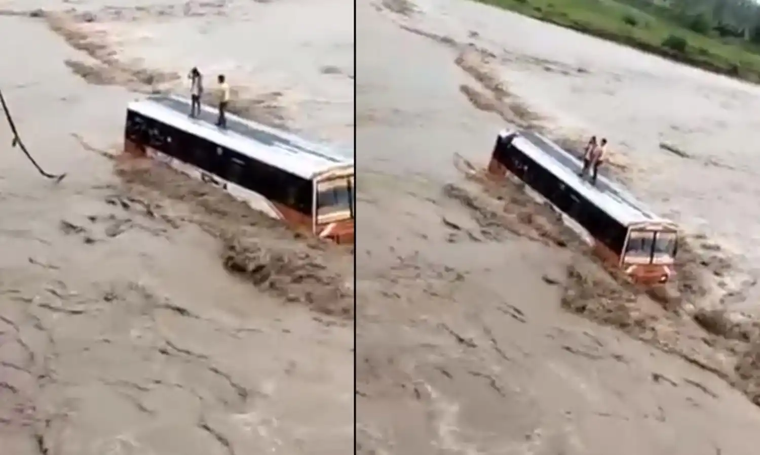 UP: బిజనోర్ కోటవాలి నదిలో చిక్కుకున్న బస్సు UP: బిజనోర్ కోటవాలి నదిలో చిక్కుకున్న బస్సు