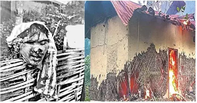 Manipur shocker: తల నరికి కంచెకు వేలాడదీశారు.. Manipur shocker: తల నరికి కంచెకు వేలాడదీశారు..