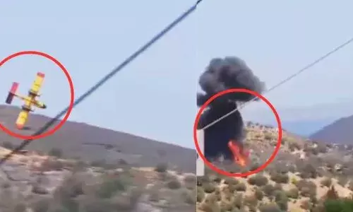 Greece fires: మంటలూ ఆర్పుతూ పేలిపోయిన విమానం.. ఇద్దరు పైలెట్ల మృతి