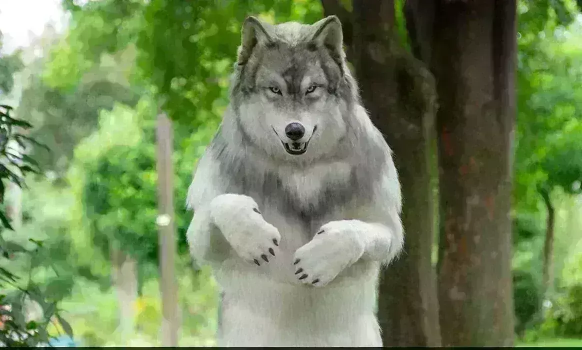 Wolf dress : తోడేలు మనిషి Wolf dress : తోడేలు మనిషి
