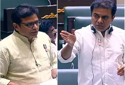 శ్రీధర్‌బాబు, కేటీఆర్‌ మధ్య మాటల యుద్ధం