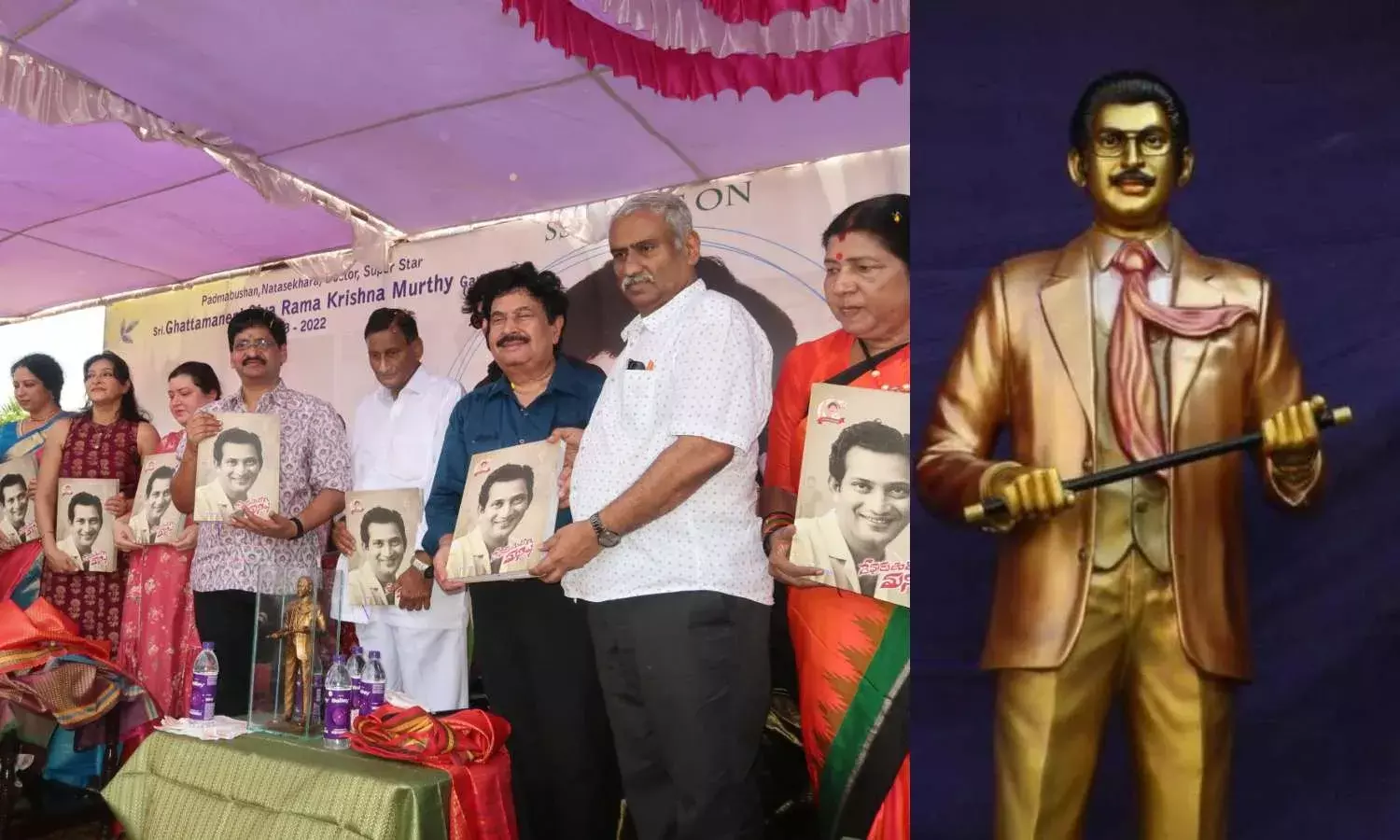 బుర్రిపాలెంలో సూపర్ స్టార్ కృష్ణ విగ్రహావిష్కరణ