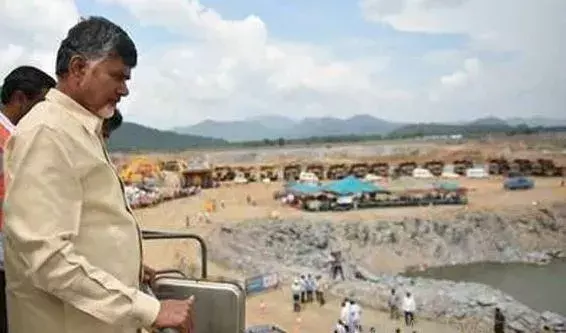 పోలవరం ప్రాజెక్టు దగ్గర హై టెన్షన్ పోలవరం ప్రాజెక్టు దగ్గర హై టెన్షన్