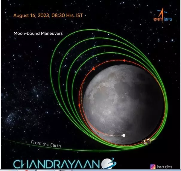 Chandrayaan-3: జాబిల్లికి మరింత చేరువైన చంద్రయాన్-3 Chandrayaan-3: జాబిల్లికి మరింత చేరువైన చంద్రయాన్-3
