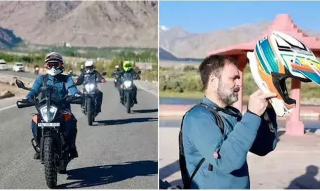 RAHUL: లద్ధాఖ్లో రాహుల్ బైక్ రైడ్ RAHUL: లద్ధాఖ్లో రాహుల్ బైక్ రైడ్