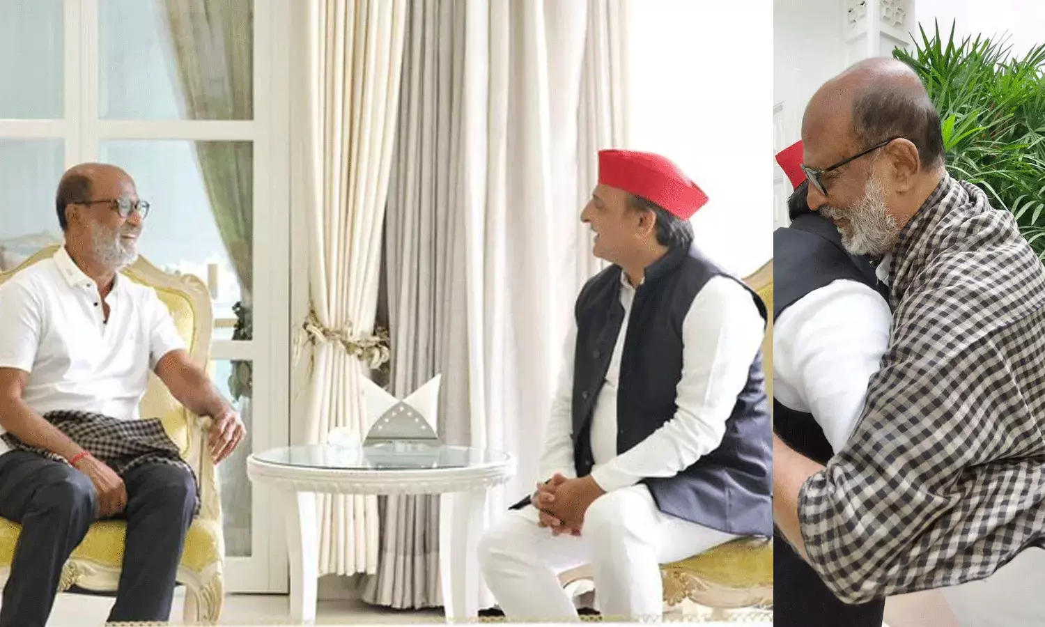 పొలిటికల్ లీడర్స్ తో రజనీ చిట్ చాట్..