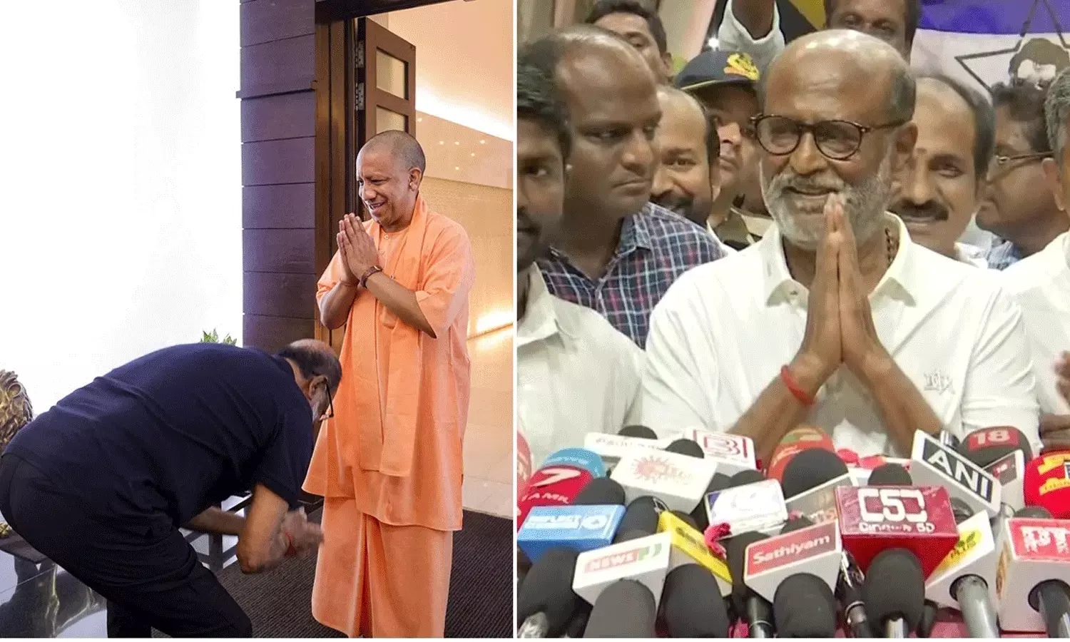 యోగి పాదాలు తాకిన రజినీ: ట్రోల్స్ కు క్లారిటీ