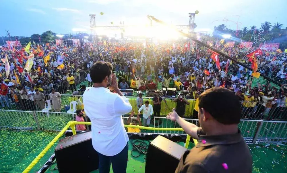 గన్నవరం గడ్డపై వైసీపీ నేతలకు లోకేష్‌ హెచ్చరికలు