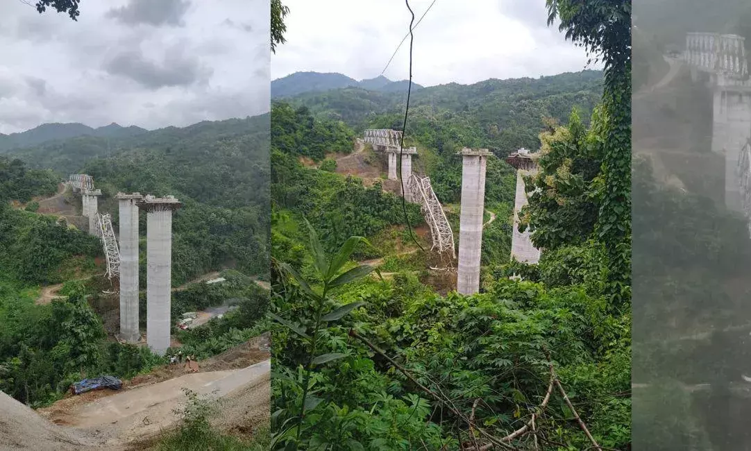 Mizoram Bridge Collapse: మిజోరామ్ లో  కుప్పకూలిన వంతెన, 17 మంది మృతి Mizoram Bridge Collapse: మిజోరామ్ లో  కుప్పకూలిన వంతెన, 17 మంది మృతి