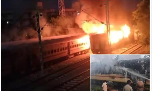 train fire: మధురైలో రైలు ప్రమాదం...పదిమంది సజీవ దహనం