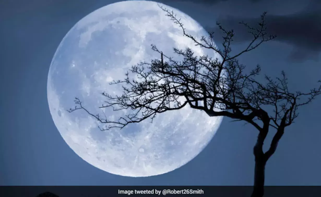 Super Blue Full Moon:  ఆకాశంలో అద్బుత దృశ్యం