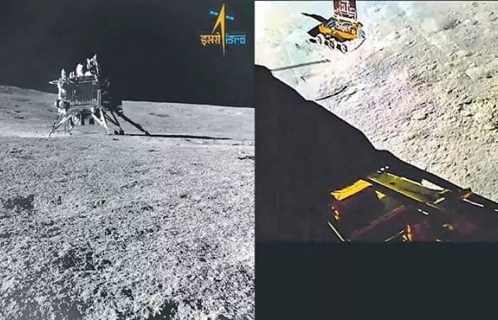 Chandrayaan-3: జాబిల్లి పెరట్లో ప్రజ్ఞాన్ ఆటలు Chandrayaan-3: జాబిల్లి పెరట్లో ప్రజ్ఞాన్ ఆటలు