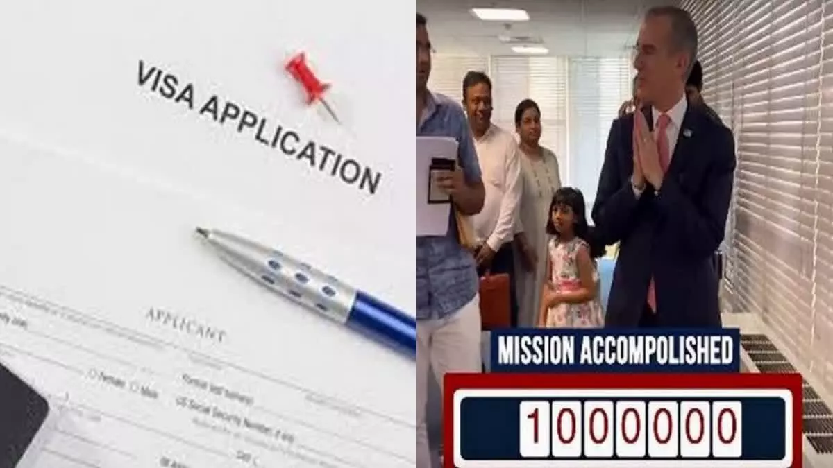 US Visa: రికార్టు సృష్టించిన ఎంబసీ.. ఈ ఏడాది 10 లక్షల వీసాలు జారీ US Visa: రికార్టు సృష్టించిన ఎంబసీ.. ఈ ఏడాది 10 లక్షల వీసాలు జారీ