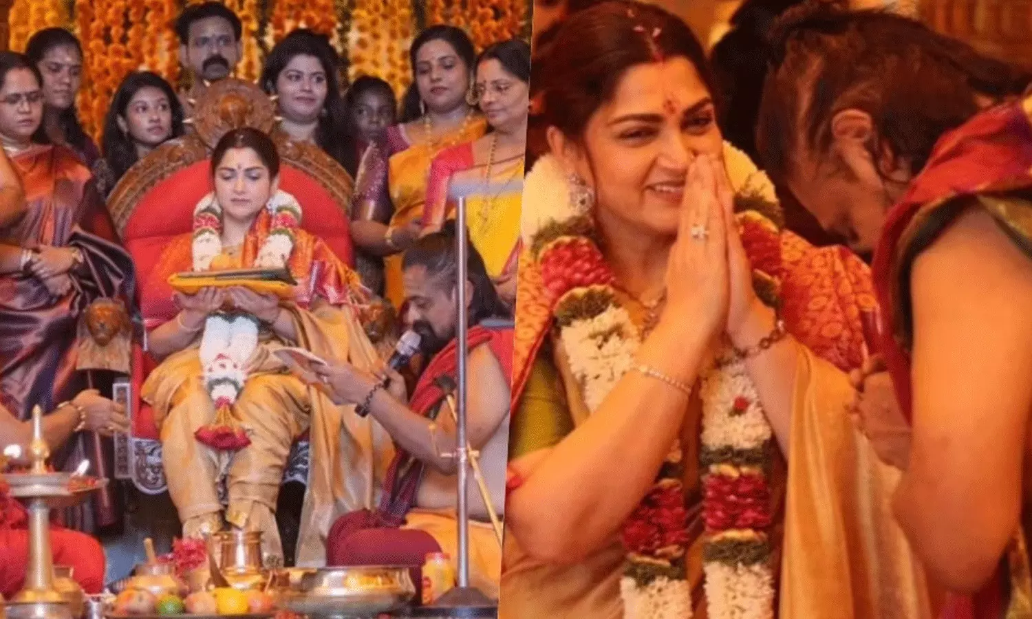 నారీ పూజలో నటి ఖుష్బు.. దేవుని ఆశీస్సులు ఉంటేనే ఈ అదృష్టం అంటూ.. నారీ పూజలో నటి ఖుష్బు.. దేవుని ఆశీస్సులు ఉంటేనే ఈ అదృష్టం అంటూ..