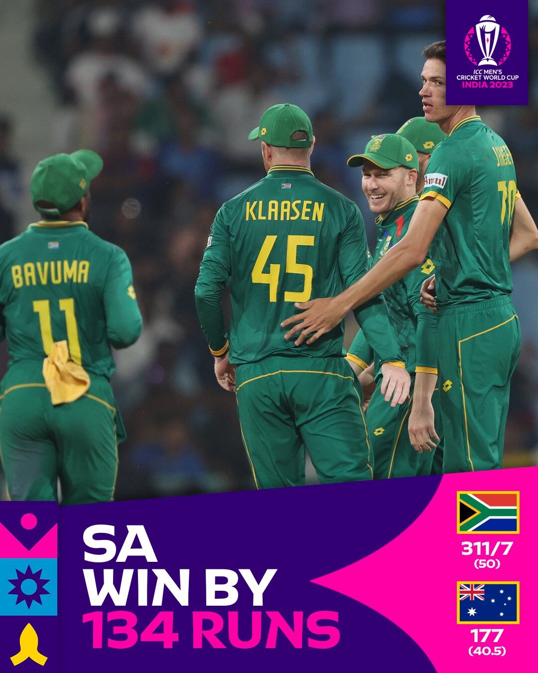 ICC WORLD CUP: ఆస్ట్రేలియాపై దక్షిణాఫ్రికా ఘన విజయం