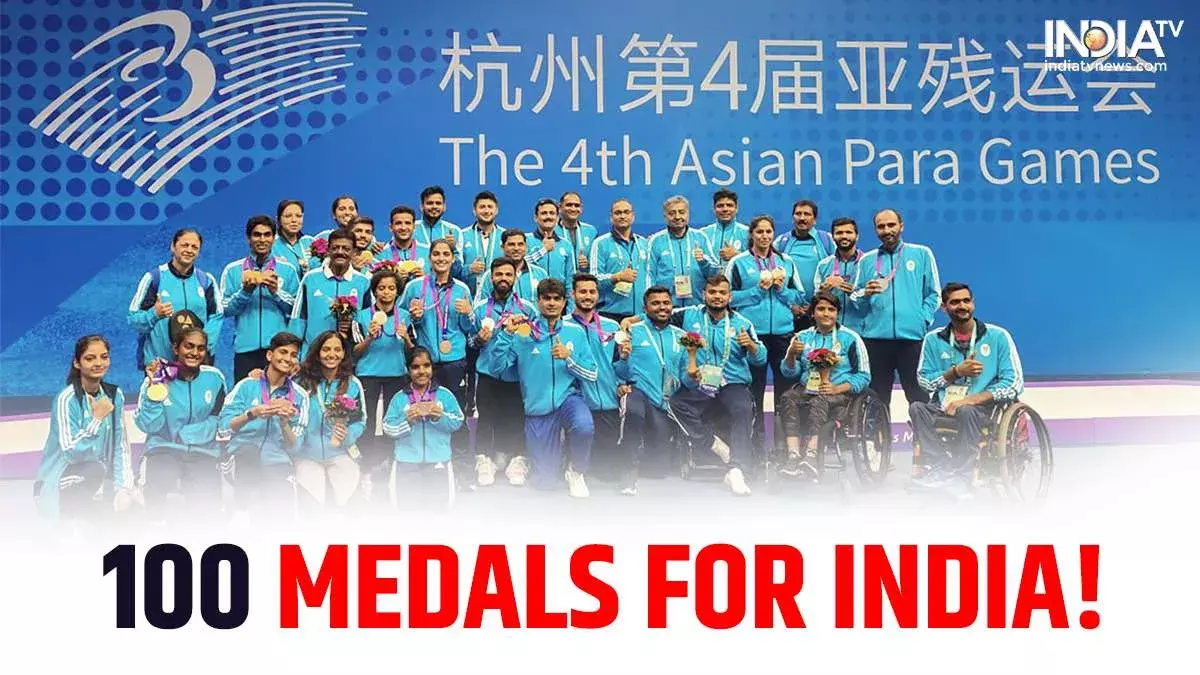 India Clinches 100 Medals : ఆసియా పారా గేమ్స్‌లో ఇండియా రికార్డ్