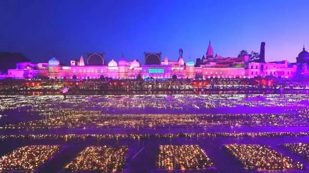 Ayodhya Deepotsav 2023 : 22లక్షల దీపాల వెలుగులో అయోధ్యానగరం Ayodhya Deepotsav 2023 : 22లక్షల దీపాల వెలుగులో అయోధ్యానగరం