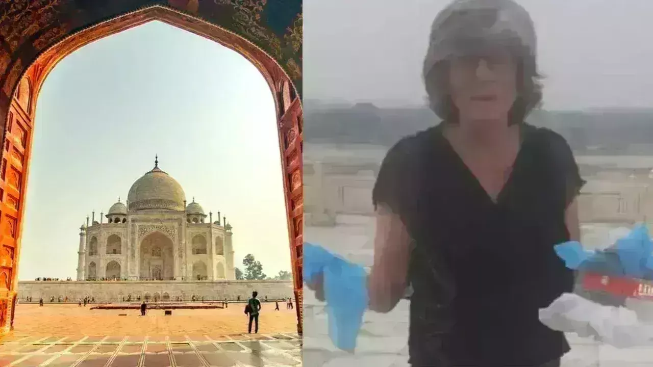 Taj Mahal: తాజ్‌మహల్‌లో చెత్తను చూసి చిర్రెత్తిపోయిన అమెరికన్ మహిళ ఏం చేసిందంటే