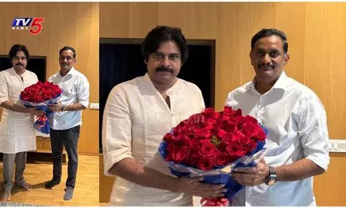 పవన్ కళ్యాణ్ ను మర్యాదపూర్వకంగా కలిసిన కేశినేని చిన్ని