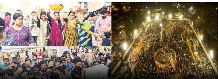 MEDAARAM: భక్తులతో కిటకిటలాడుతున్న మేడారం MEDAARAM: భక్తులతో కిటకిటలాడుతున్న మేడారం