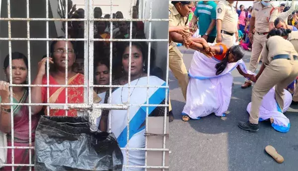 AP News : ఆశావర్కర్ల చలో విజయవాడ కు అడుగడుగునా అడ్డంకులు