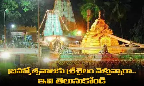 Srisailam : బ్రహ్మోత్సవాలకు శ్రీశైలం వెళ్తున్నారా.. ఇవి తెలుసుకోండి Srisailam : బ్రహ్మోత్సవాలకు శ్రీశైలం వెళ్తున్నారా.. ఇవి తెలుసుకోండి