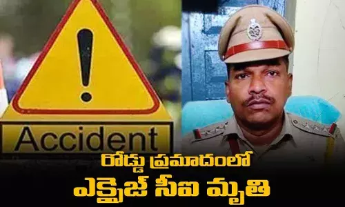 రోడ్డు ప్రమాదంలో ఎక్సైజ్ సీఐ మృతి రోడ్డు ప్రమాదంలో ఎక్సైజ్ సీఐ మృతి