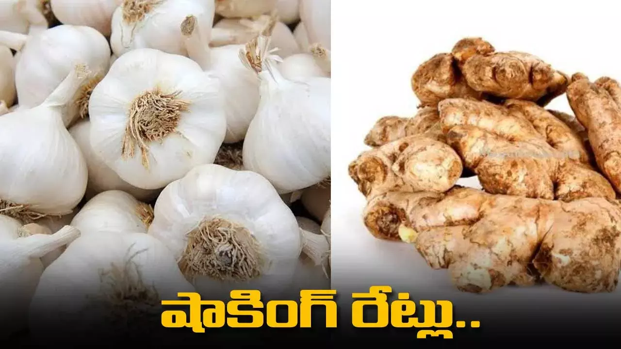 షాకింగ్ రేట్లు.. కిలో ఎల్లిగడ్డ రూ.550.. కేజీ అల్లం రూ.350