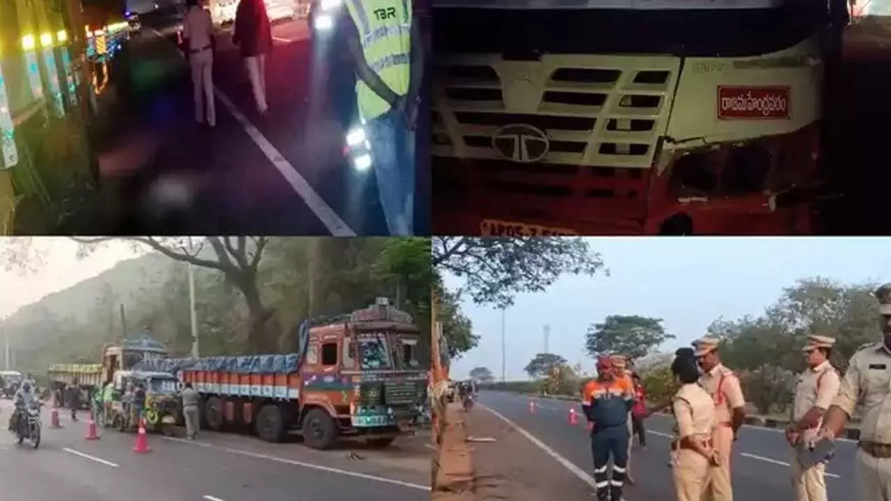 AP : కాకినాడలో ఆర్టీసీ బస్సు బీభత్సం.. నలుగురు మృతి AP : కాకినాడలో ఆర్టీసీ బస్సు బీభత్సం.. నలుగురు మృతి